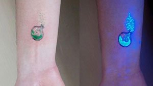 Tattoo-using-UV-tattoo-ink